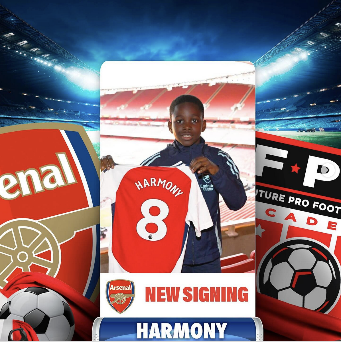 HARMONY SIGNED FOR ARSENAL IN 2025