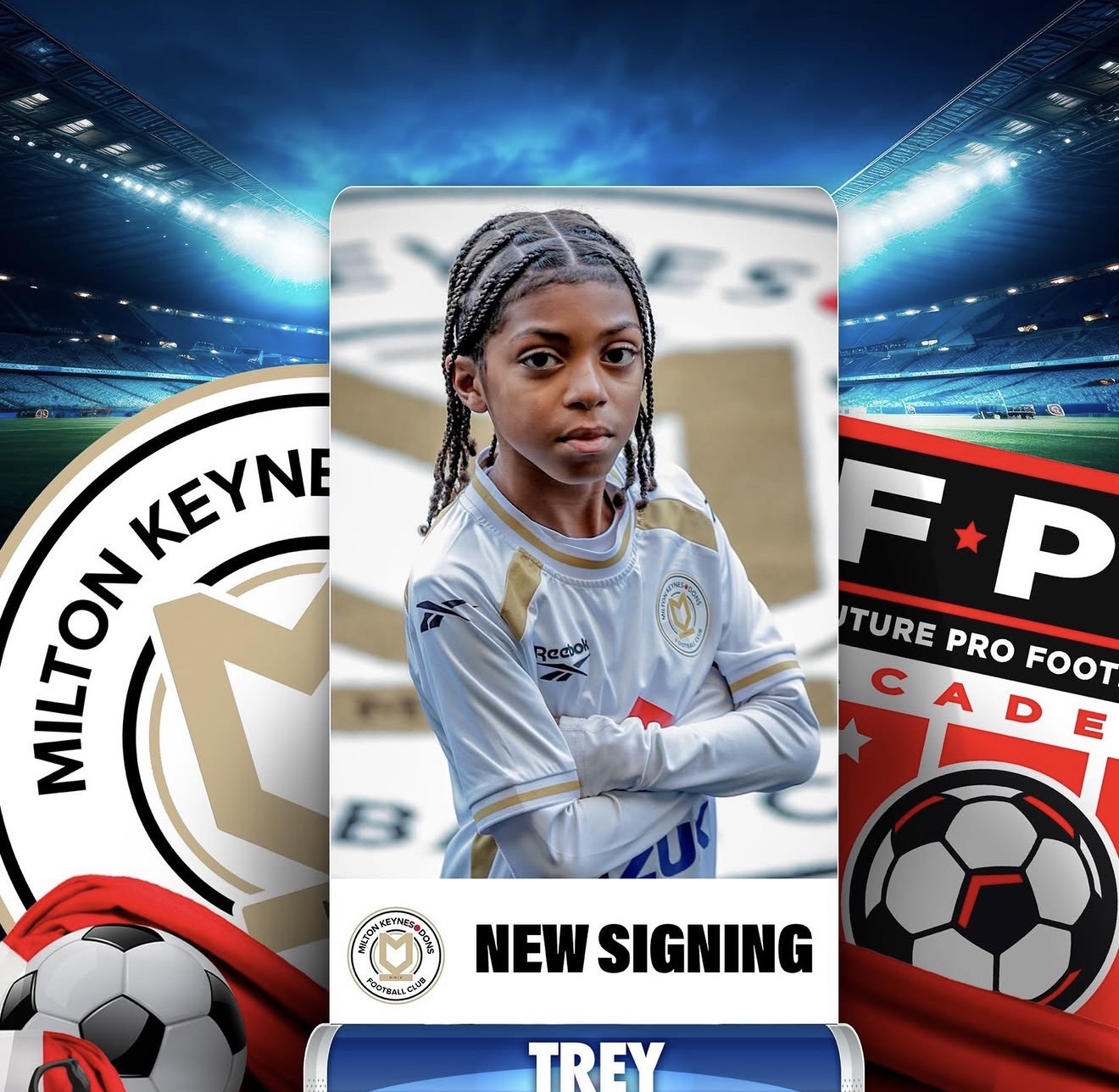 Trey Signs for Milton Keynes Dons
