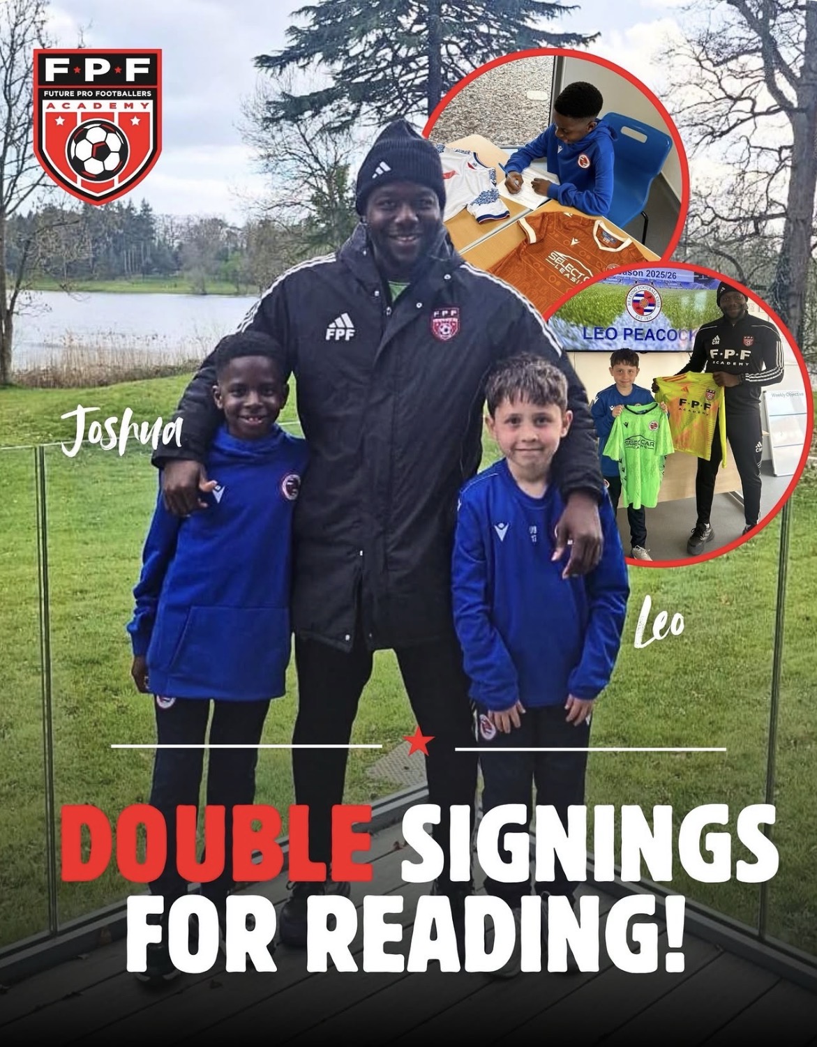 Joshua and Leo Sign for Reading